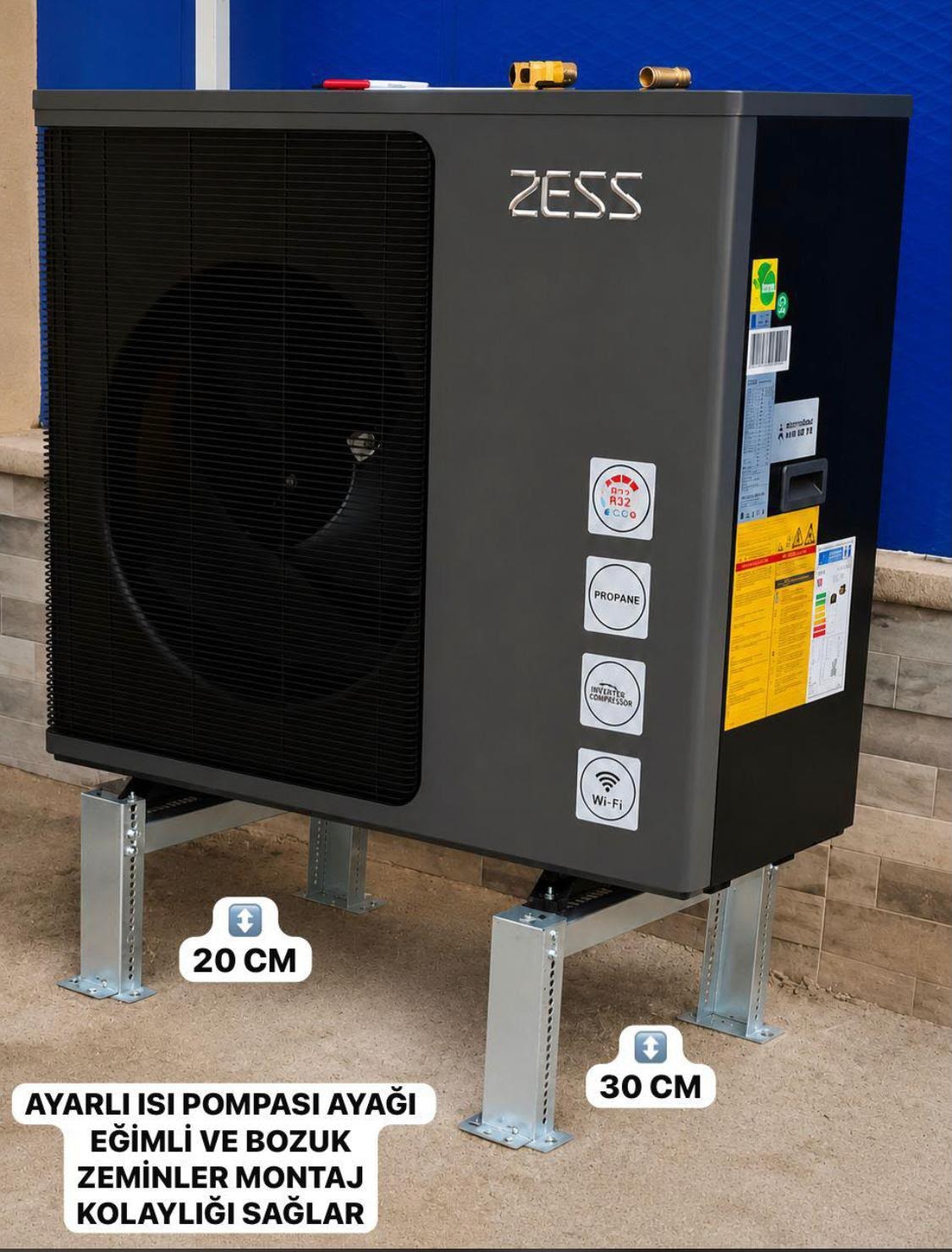 ZESS Ayarlı Isı Pompası Ayağı